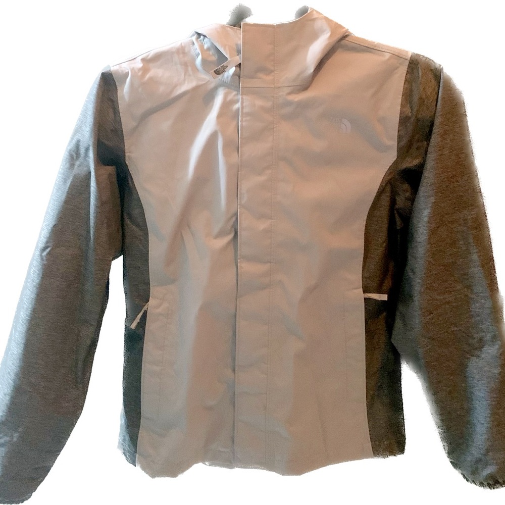 The North Face girl’s grey rain coat